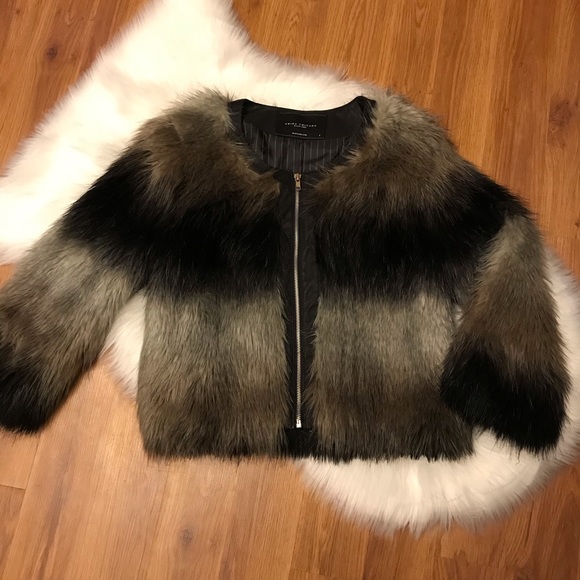 🌹AS IS 🌹Akira Chicago Black Label Faux Fur Jacket - Picture 1 of 11